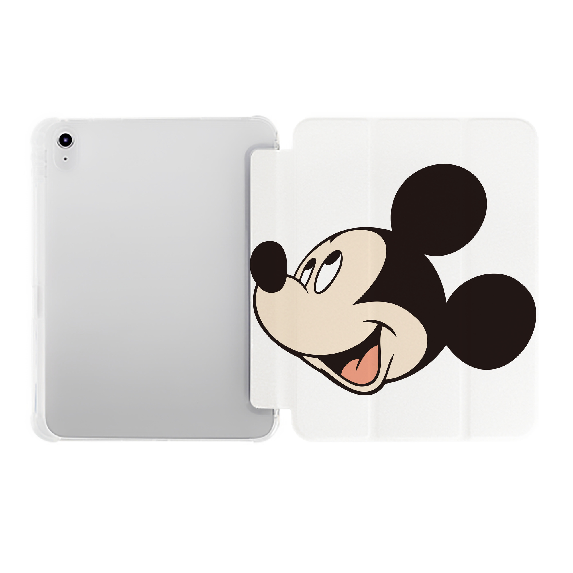 （画像用） ミッキーマウス Mickey Mouse IPad ケース ペン収納付き 三つ折りスタンド PUレザー×シリコン 対応機種9.5/10.5/10.9インチ